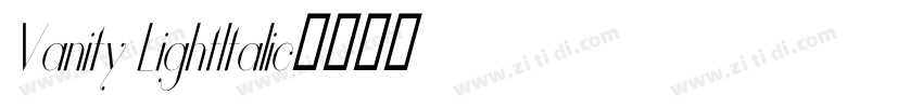 Vanity LightItalic字体转换
